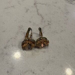 Betsey Johnson Brown Crystal Earrings